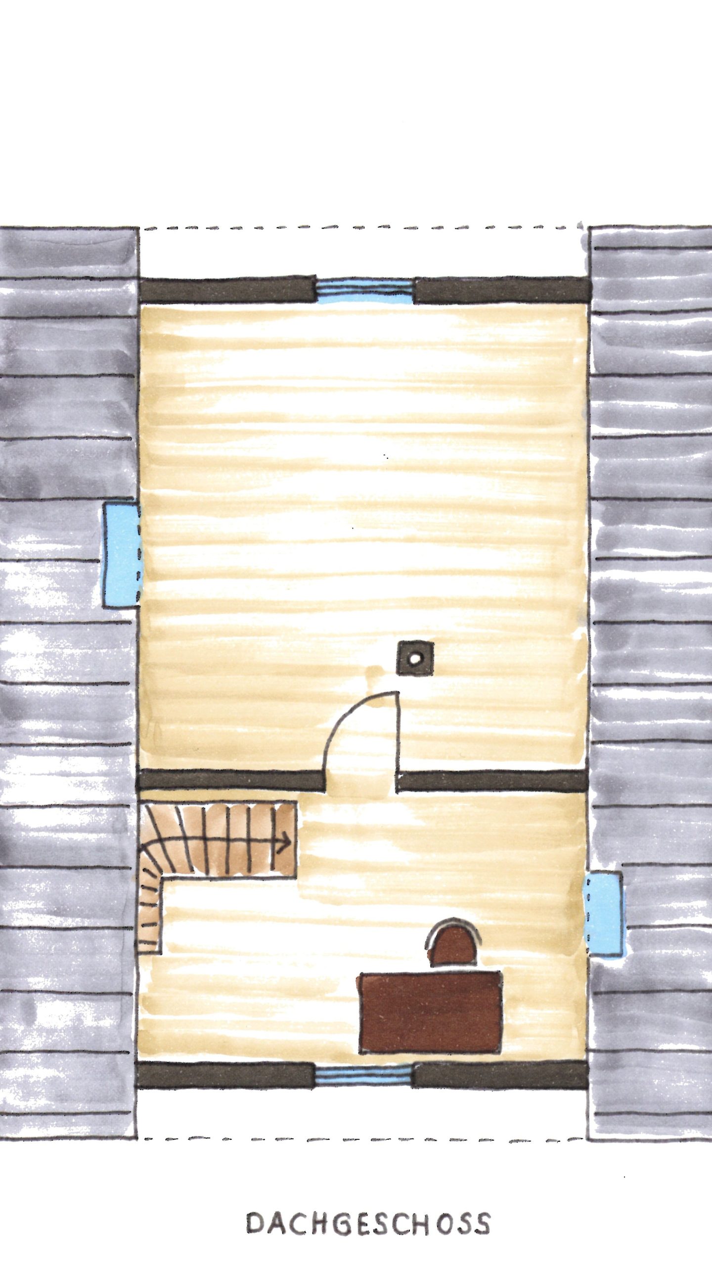 Grundriss Dachgeschoss Haus Müller in Holzbauweise