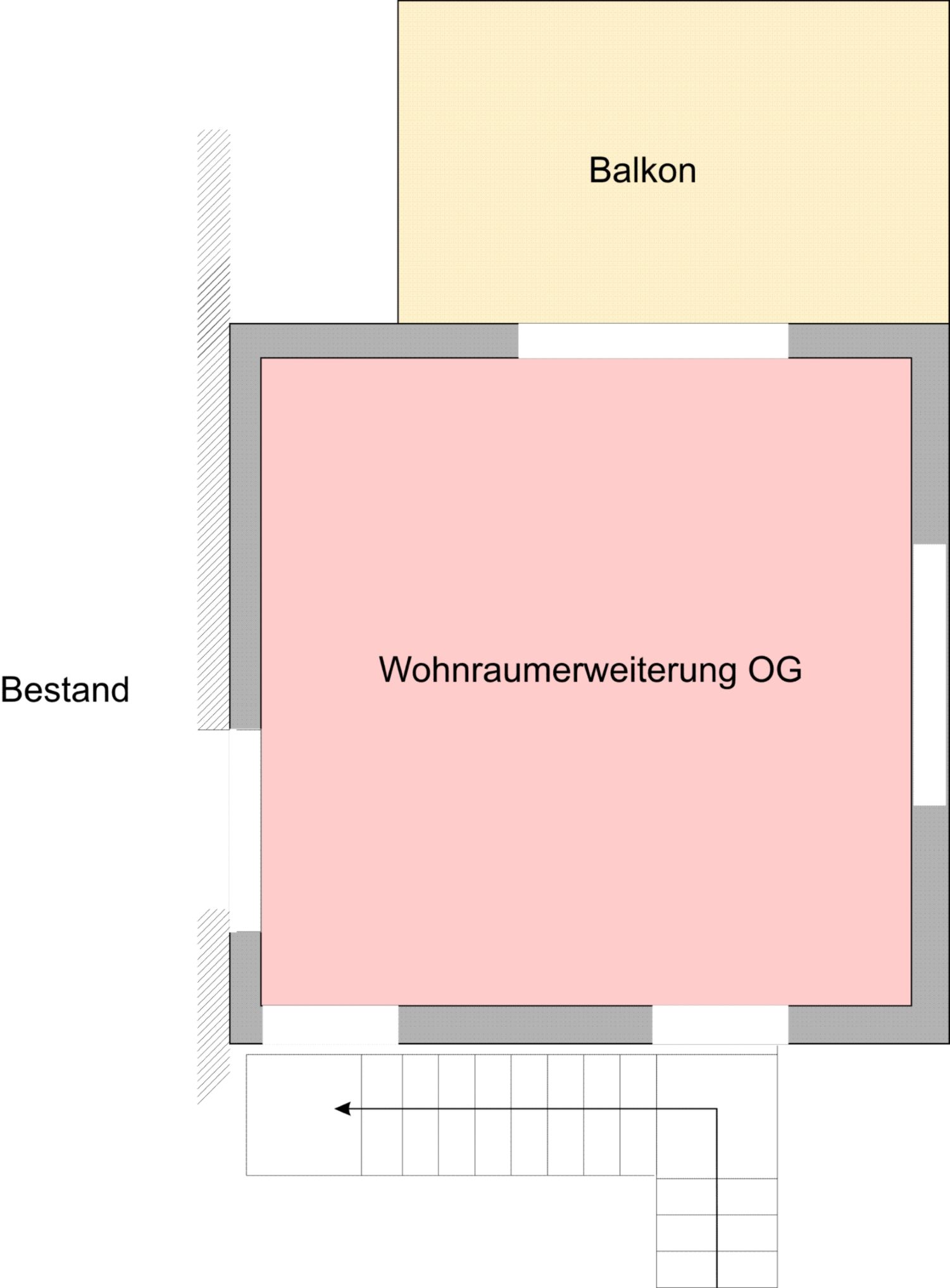 Gartenseitige Ansicht von Anbau de Vries mit kubischem Anbau und Holzfassade aus unbehandelter Lärche